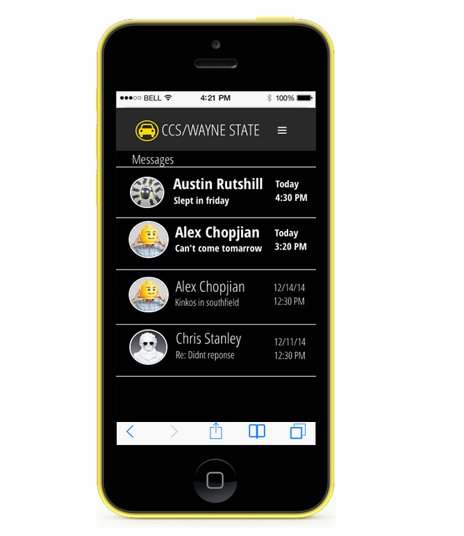 CCS carpool app iphone app CollegeforCreativeStudies