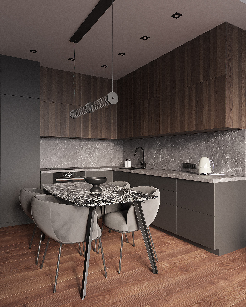 3ds max corona Interior interior design  kitchen livingroom Render visualization
