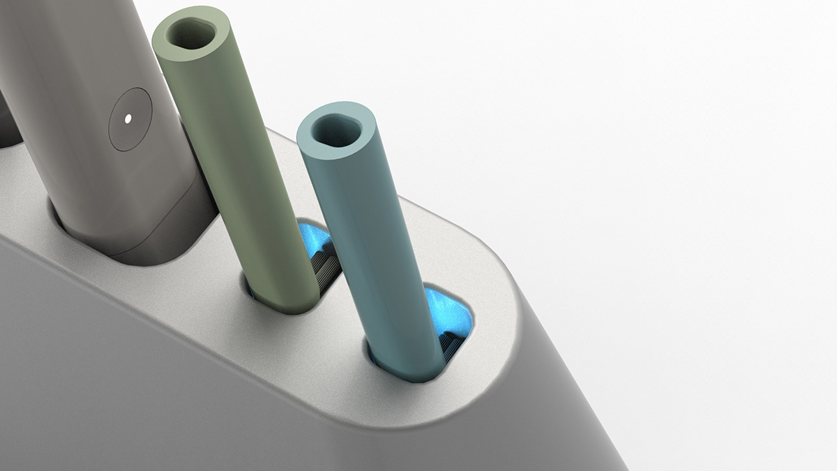 design minimal industrial design  product design  Render 3D Toothbrush design