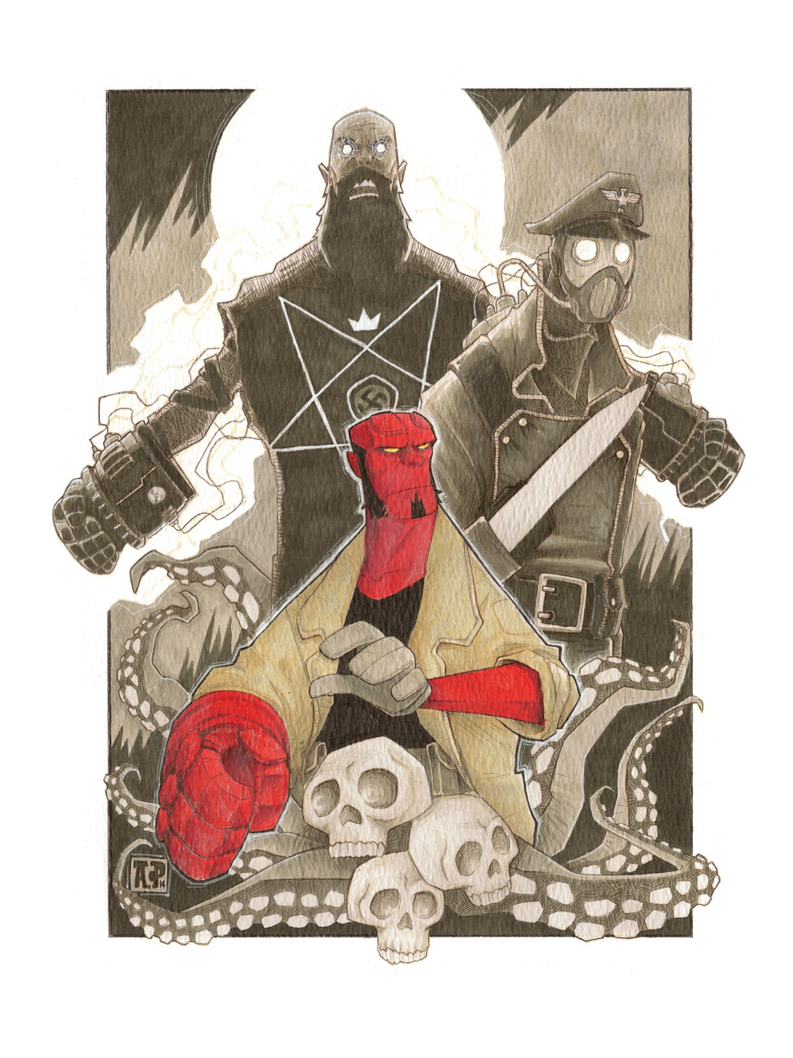 superheroes batman Hellboy Xmen punisher penguin joker devil dare devil kingpin