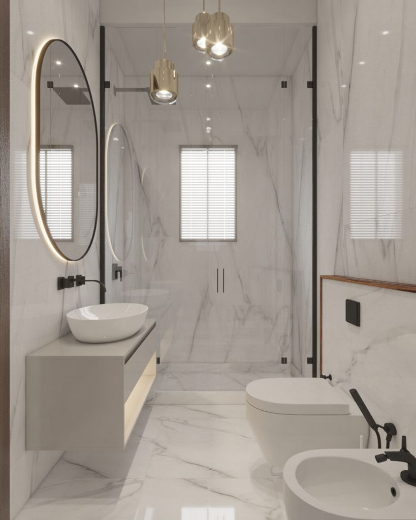 3ds max bathroom bathroom design black clean interior design  minimal Render Sink White