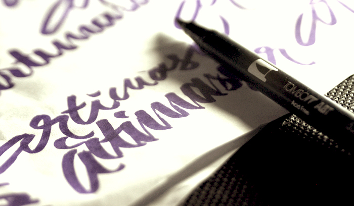artimasa  brand  typography lettering Custom brush  script logo