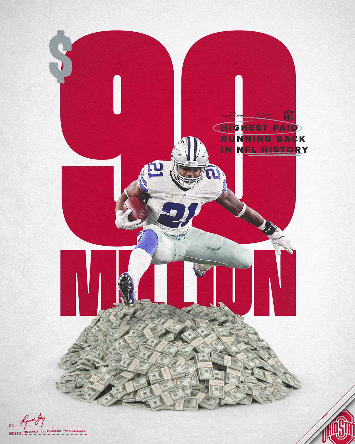 social media graphic award stat Holiday ohio state football Adobe Portfolio