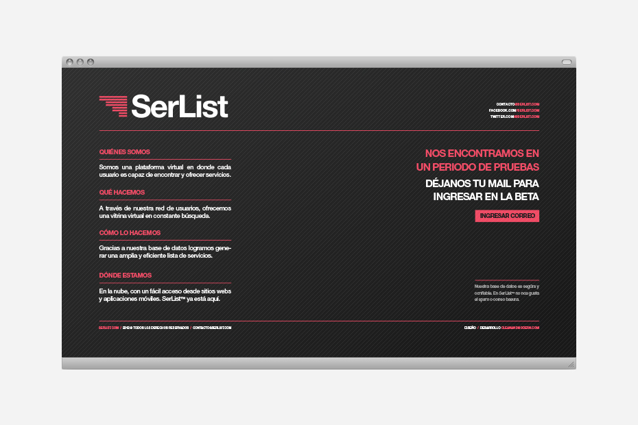 serlist Corporate Identity visual identity Stationery brand Logotype logo Website clean and modern clean modern ignacio meza