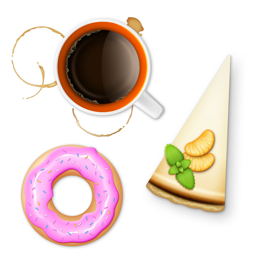 Food  vector Illustrator desert donut cupcake pancake waffle cake vectorgraphic