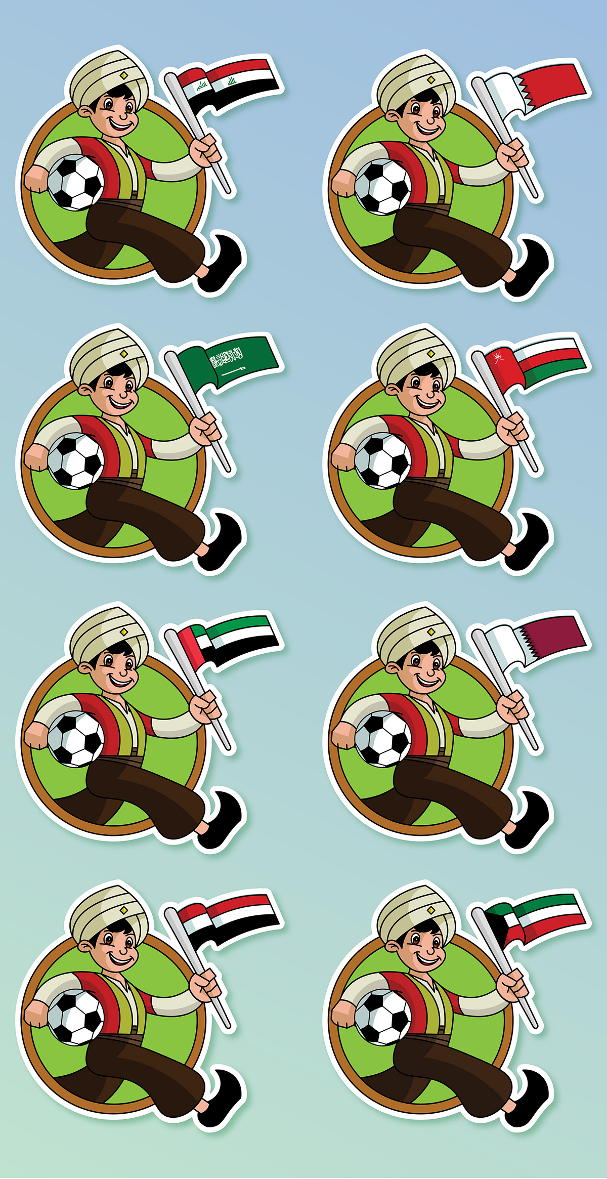 Mascot graphic design  Character design  arabic iraq design ILLUSTRATION  football arab gulf basra