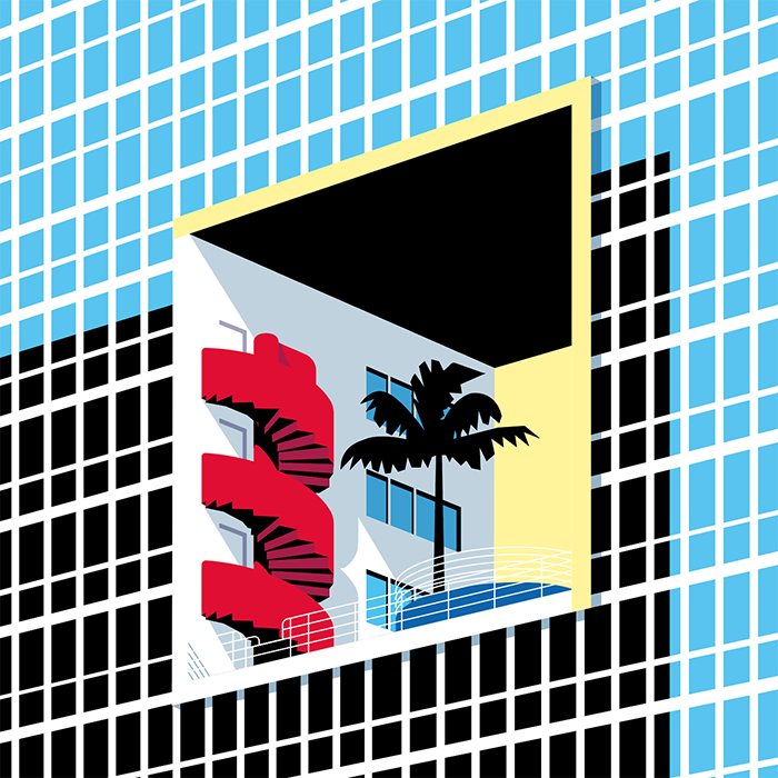 Illustration: Stylish Buildings of Miami