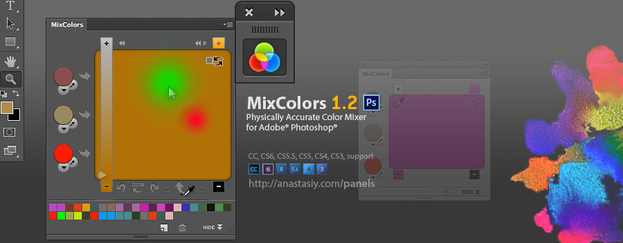 color mixing palette concept art plugin panel photoshop art cc cs6 cs5 CS4 CS3 cs5.5 cs5.1  