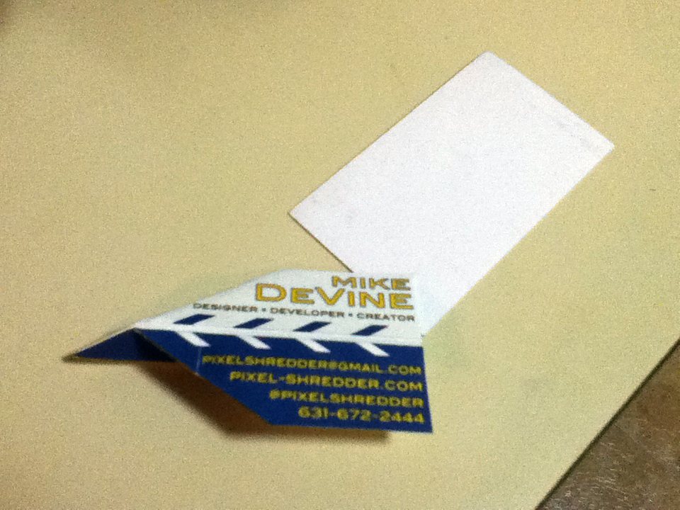 paper airplane Business Cards origami  design