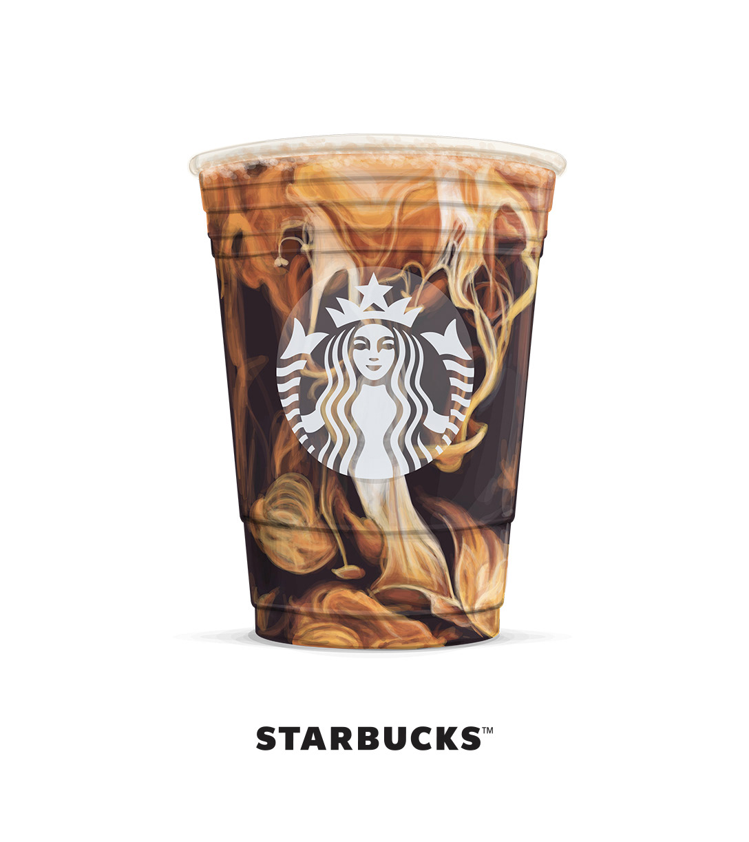 cafe cappuccino Coffee Drawing  drink espresso latte starbucks Packaging McDonalds