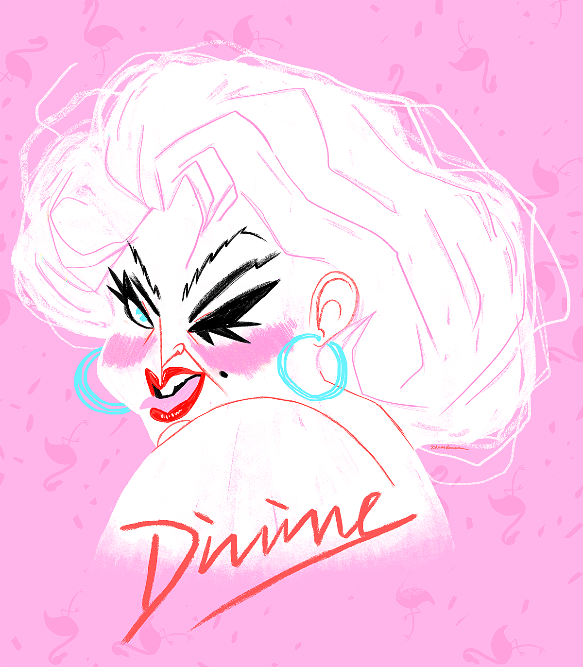 divine drag race LGBT 80's vintage drag queen