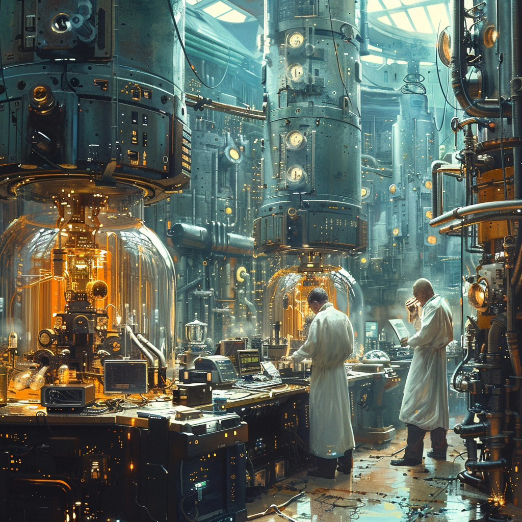 laboratory robots scientists humanoids factory manufacturing TRANSHUMANISM Androids science fiction fantasy