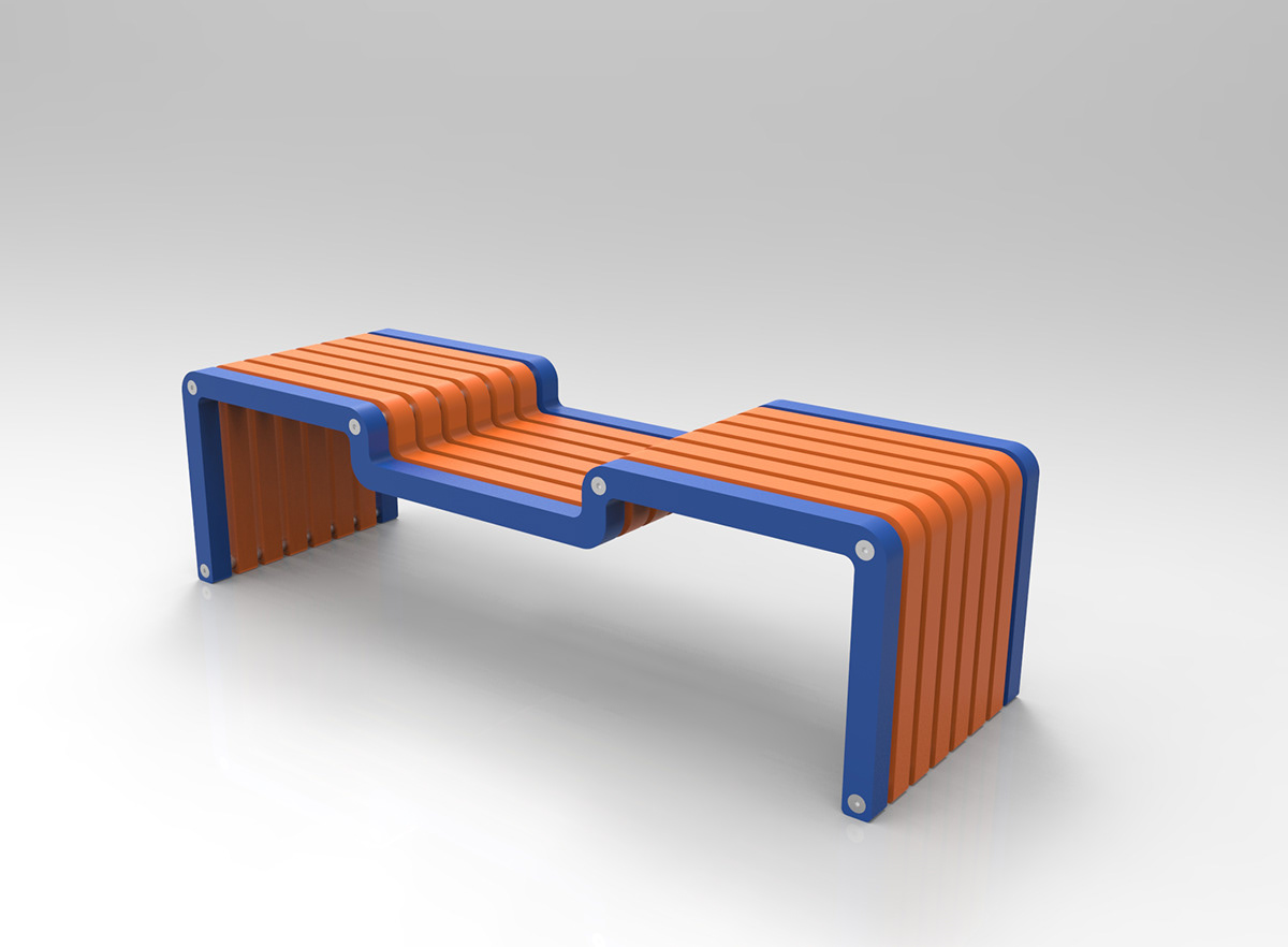 3D bench concept design industrial design 