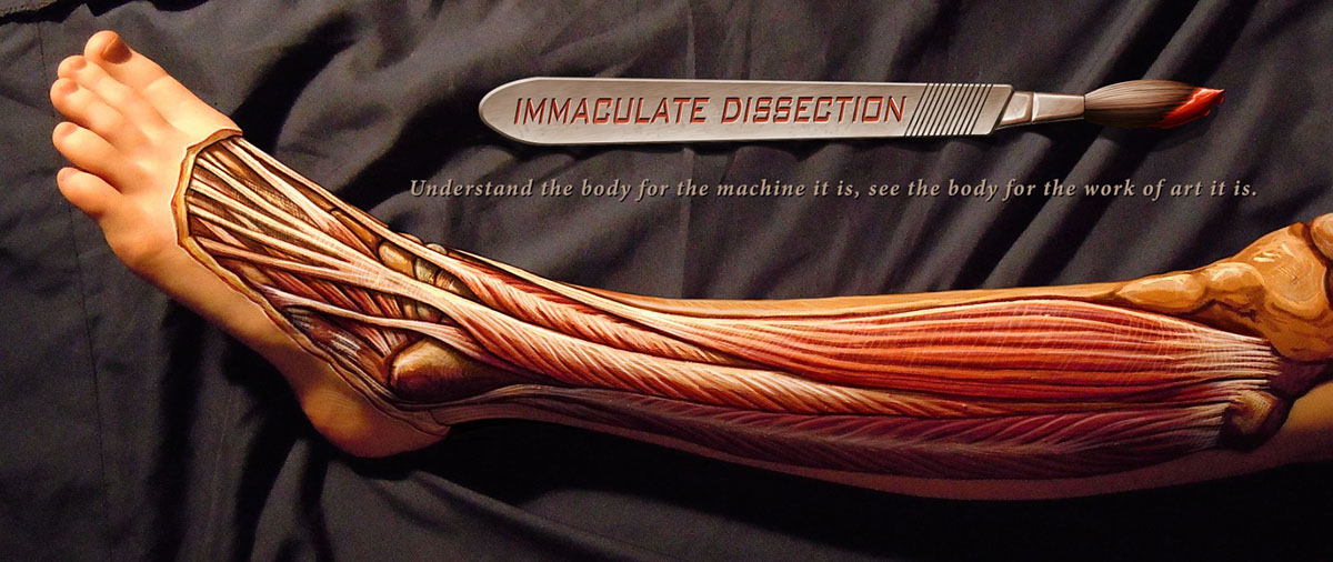 anatomy Immaculate Dissection body paint Sharpies latex Education
