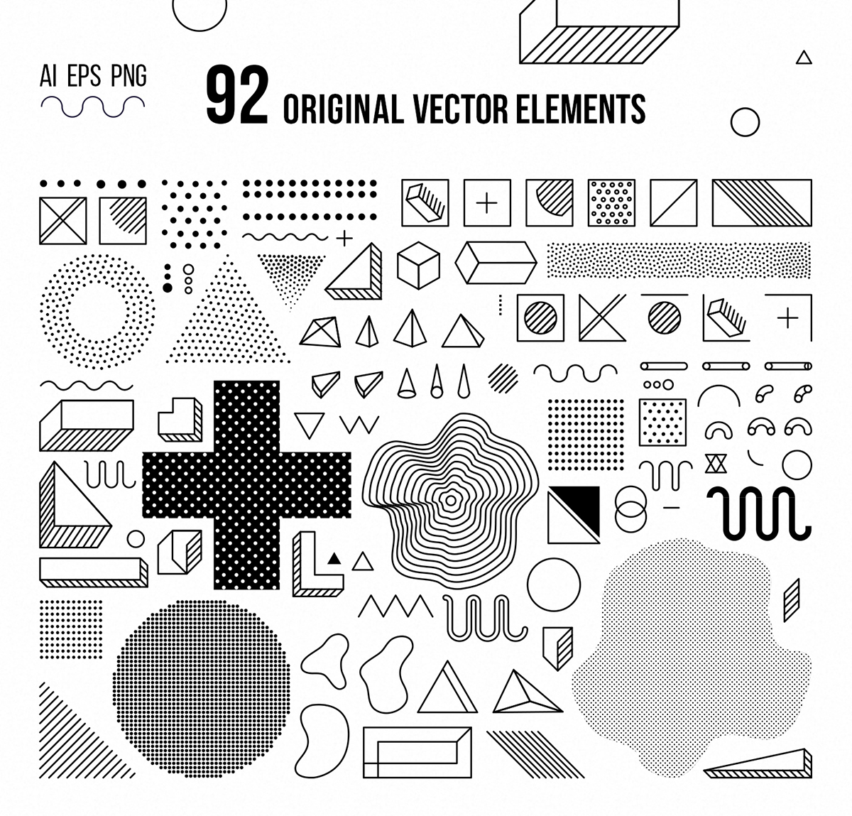 posters backgrounds design elements Memphis seamless Patterns vector pop-art set
