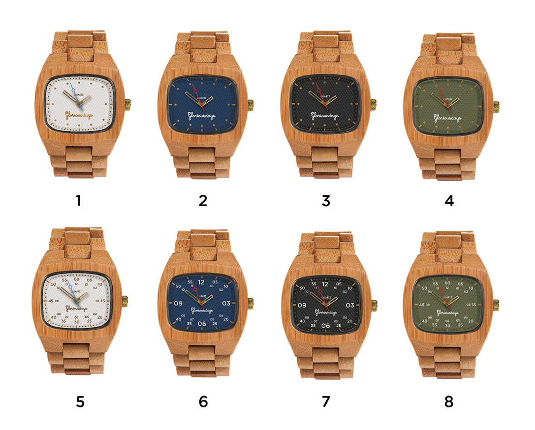 Watches bamboo Sustainable Gloriousdays product development hardware watch design