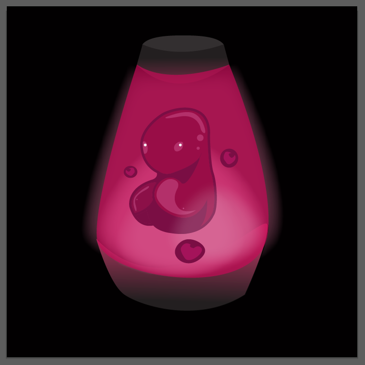 cartoon illustrating motion graphics color lava lamp Fun cute strange