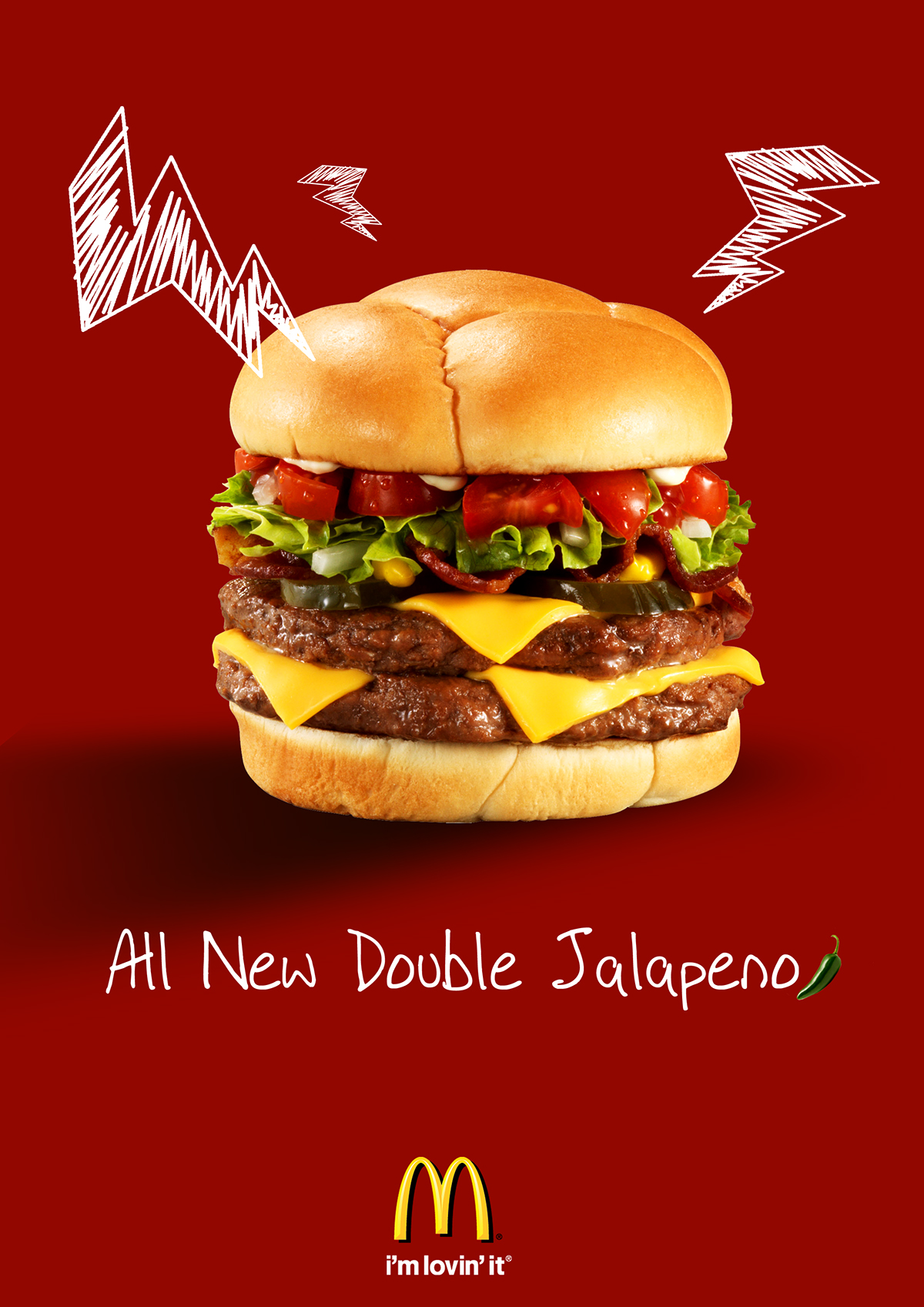 poster billboard photomontage photoshop simplicity Photoedit retouch Food  fastfood burger