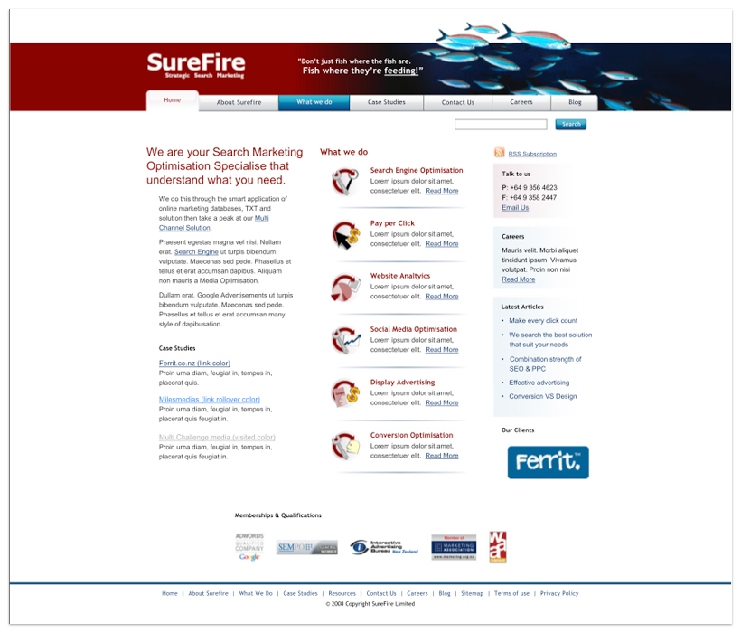 Surefire search engine optimization SEO marketing   marketer web devevloping web designing
