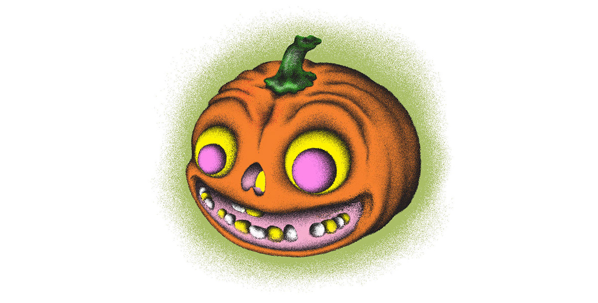 alien popsurrealism weird cute KidsBooks Halloween pumpkin vintage Retro spooky