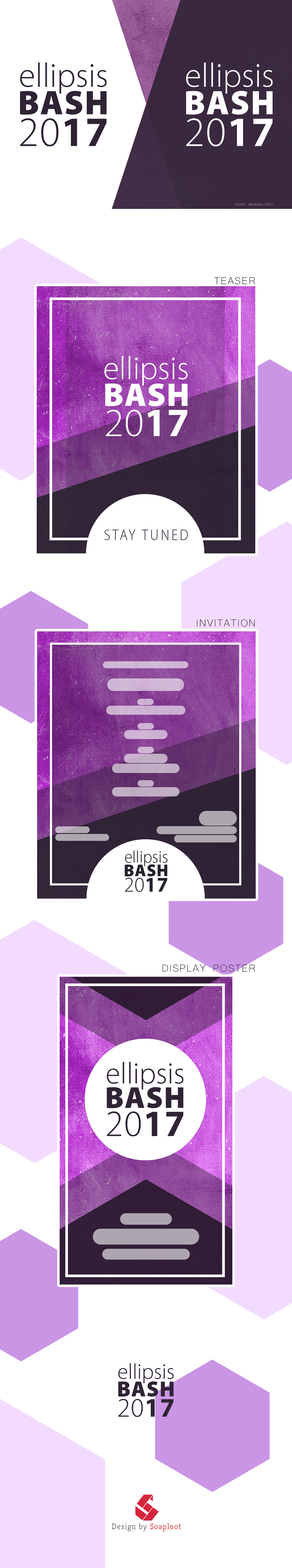 ellipsis ellipsisBash ellipsis Bash 2017 Bash 2017 anniversary anniversary party celebrations purple and black Theme Purple