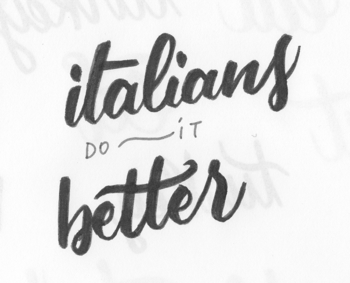 Italy italian Food  cooking kitchen print PASTO Handlettering lettering
