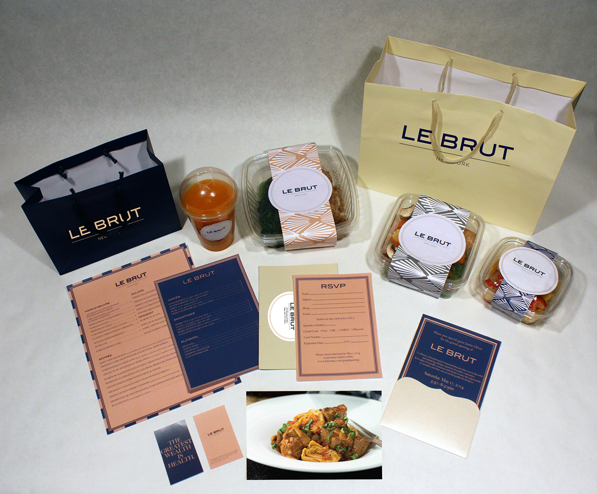 French paleo restaurant Take out healthy Food  menu rsvp invitations