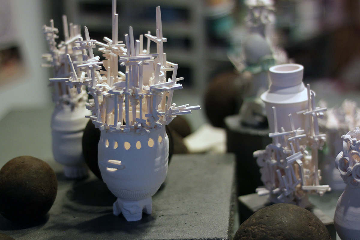 Terri Saulin Frock tigerstrikesasteroid porcelain ceramics  sculpture
