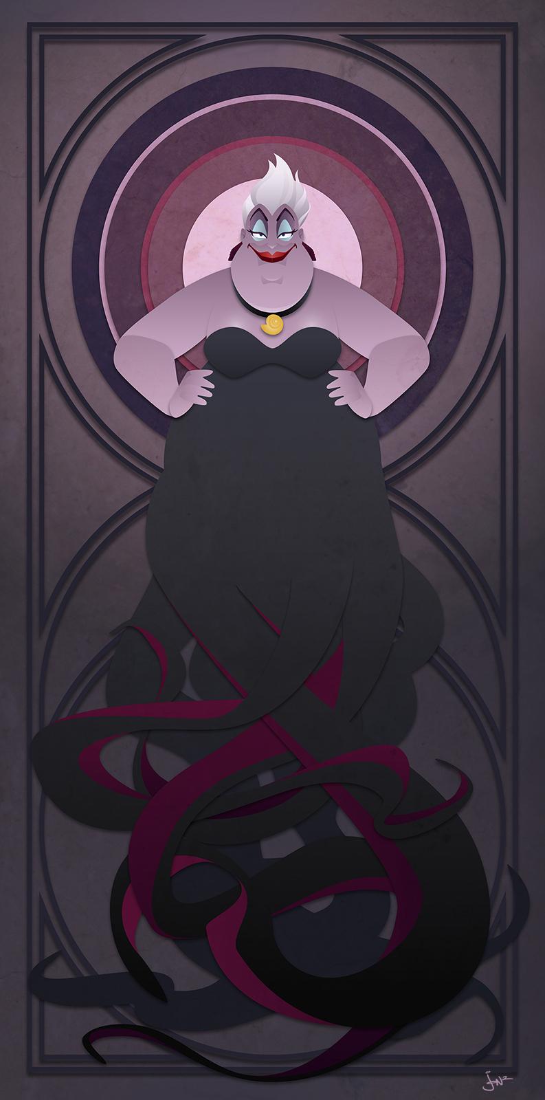 Vector Illustration vector art adobe illustrator disney Disney Villains characters maleficent the evil queen Madame Medusa yzma Ursula cruella de vil Disney Animation