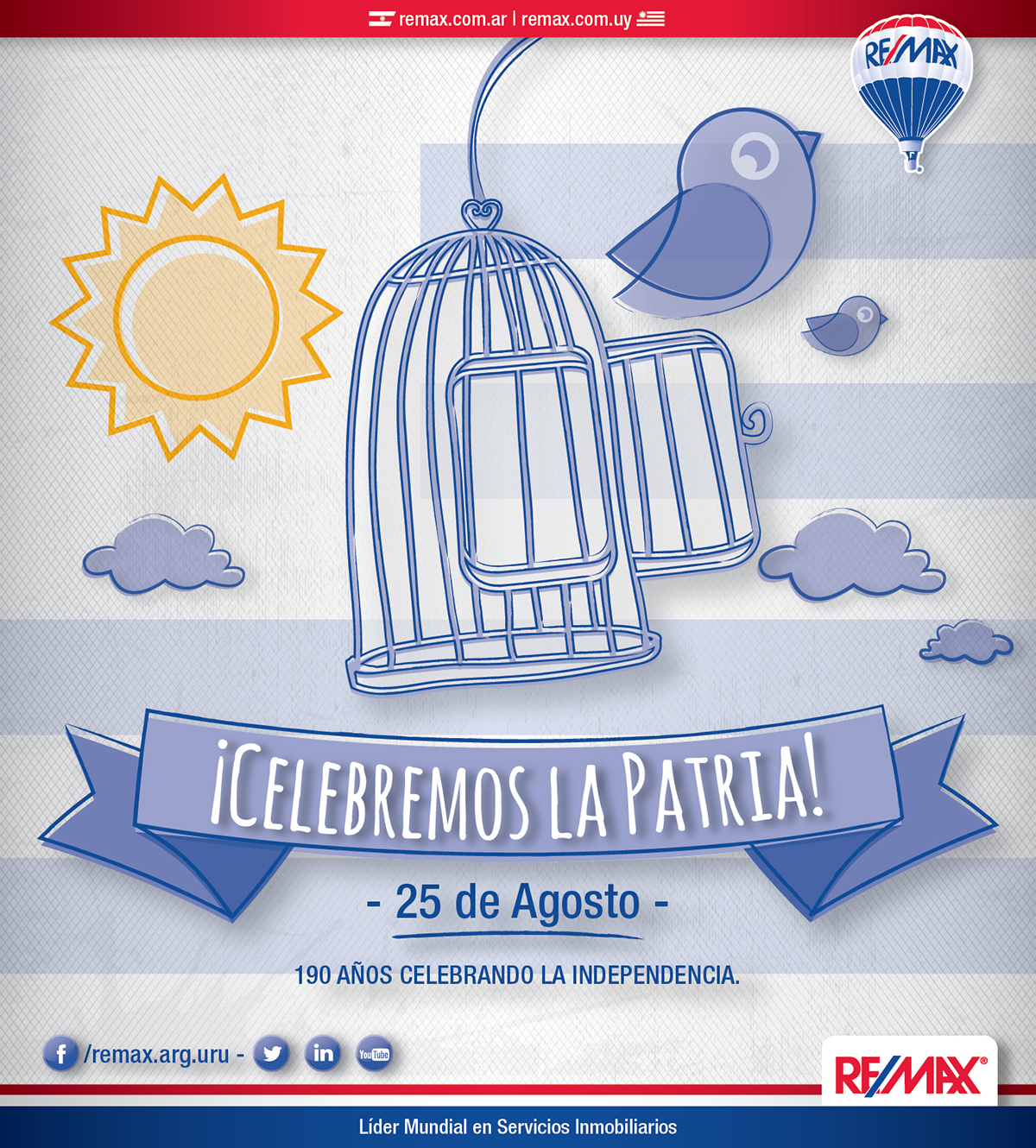 Remax inmobiliaria facebook twitter brand logo poster Tarjetones