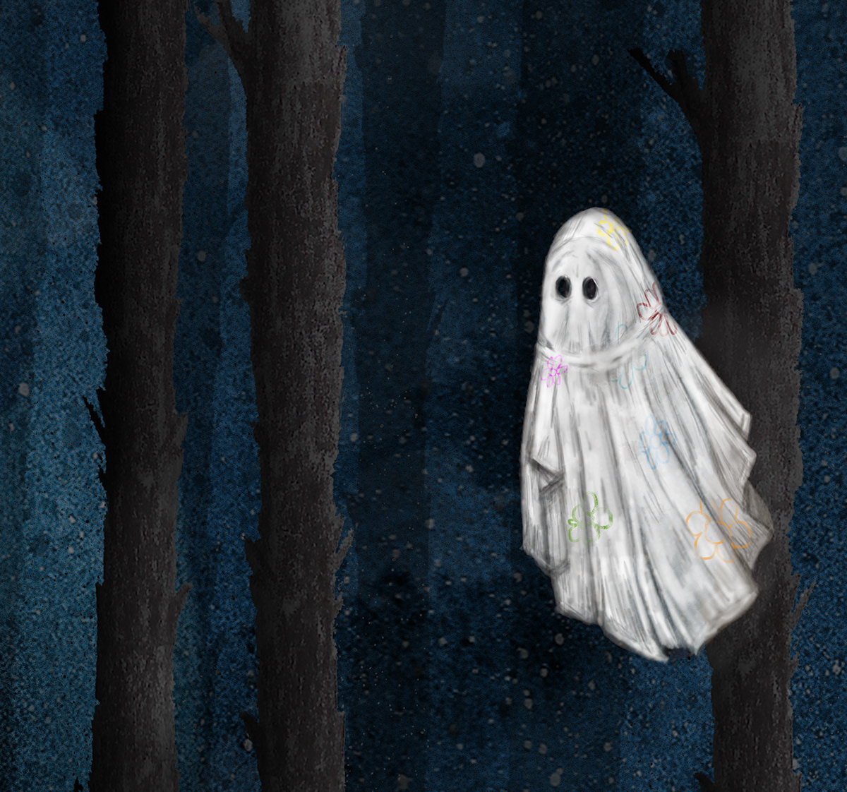 book design digital art Ghosts Nature woods photoshop kids