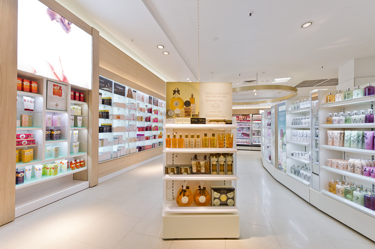 marks and spencer Retail design retail interiors beauty Cosmetic Display
