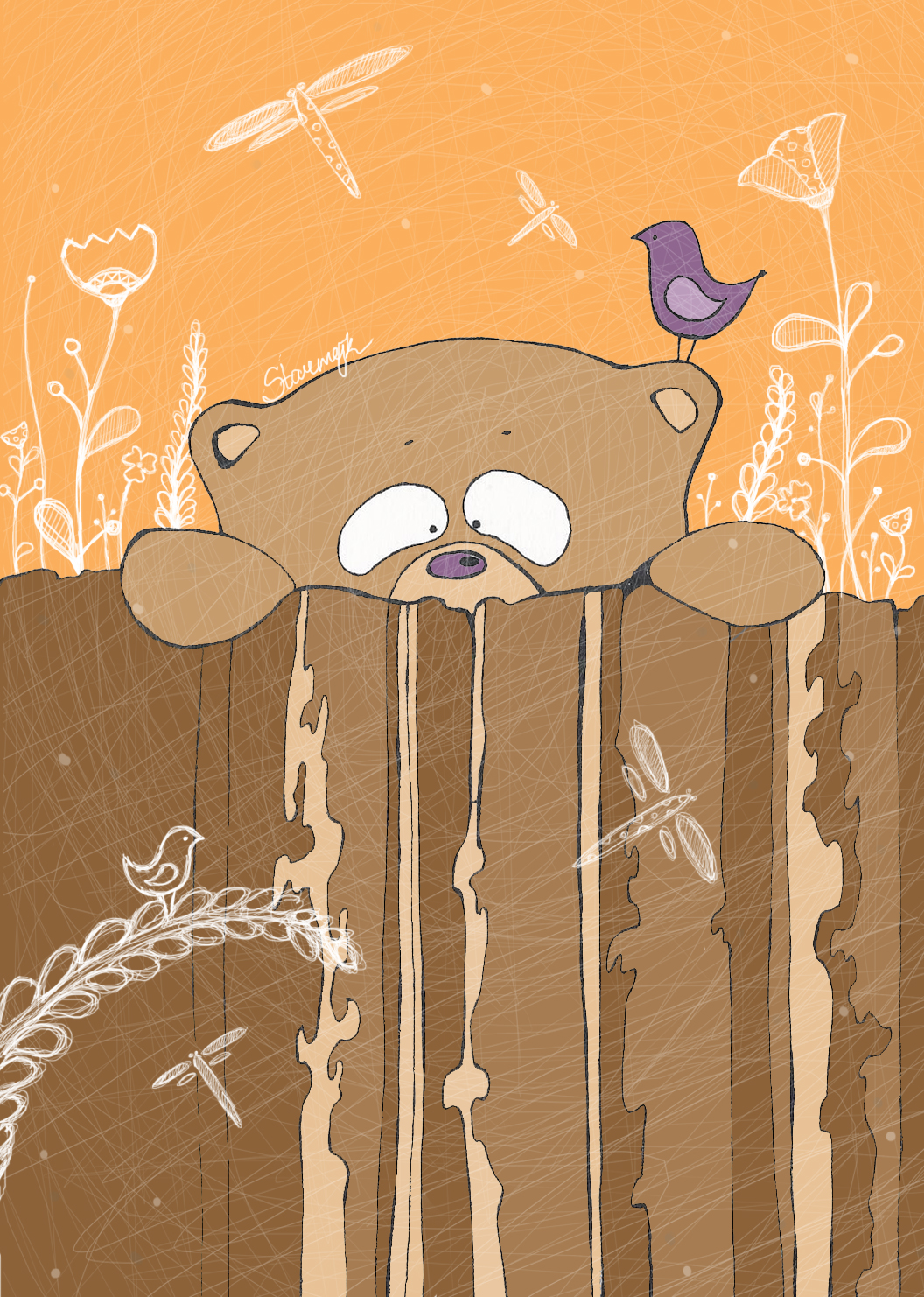 медведь мистермедведь postcard art открытка рисунок персонаж мишка друзья детскаяиллюстрация детскийперсонаж