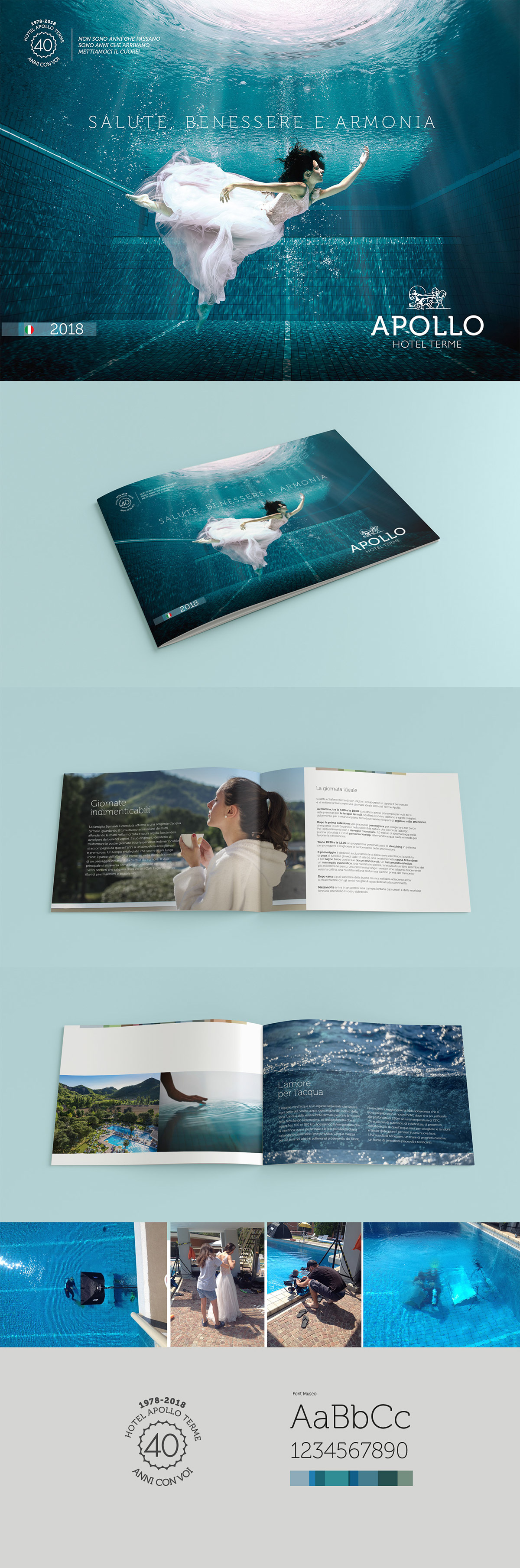 brochure Wellness hotel graphic design  InDesign