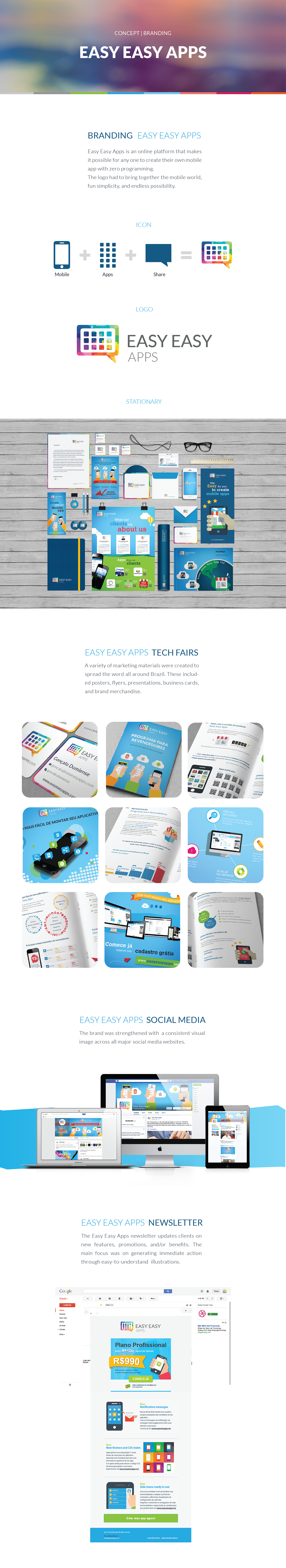 Easy Easy Apps mobile Online platform app share poster flyer business card logo newsletter