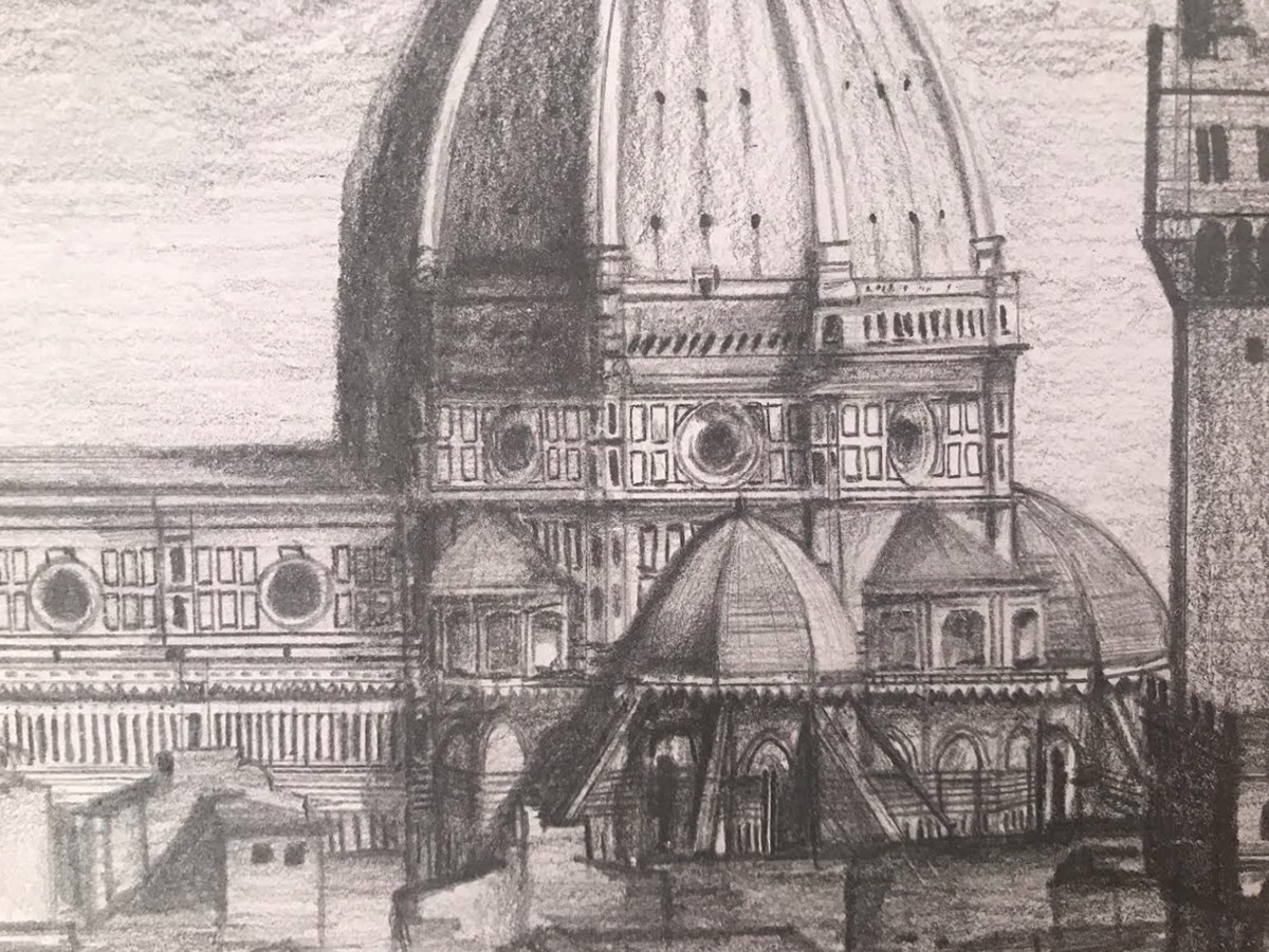 architecture art cathedral Drawing  duomo Europe Florence Italy new