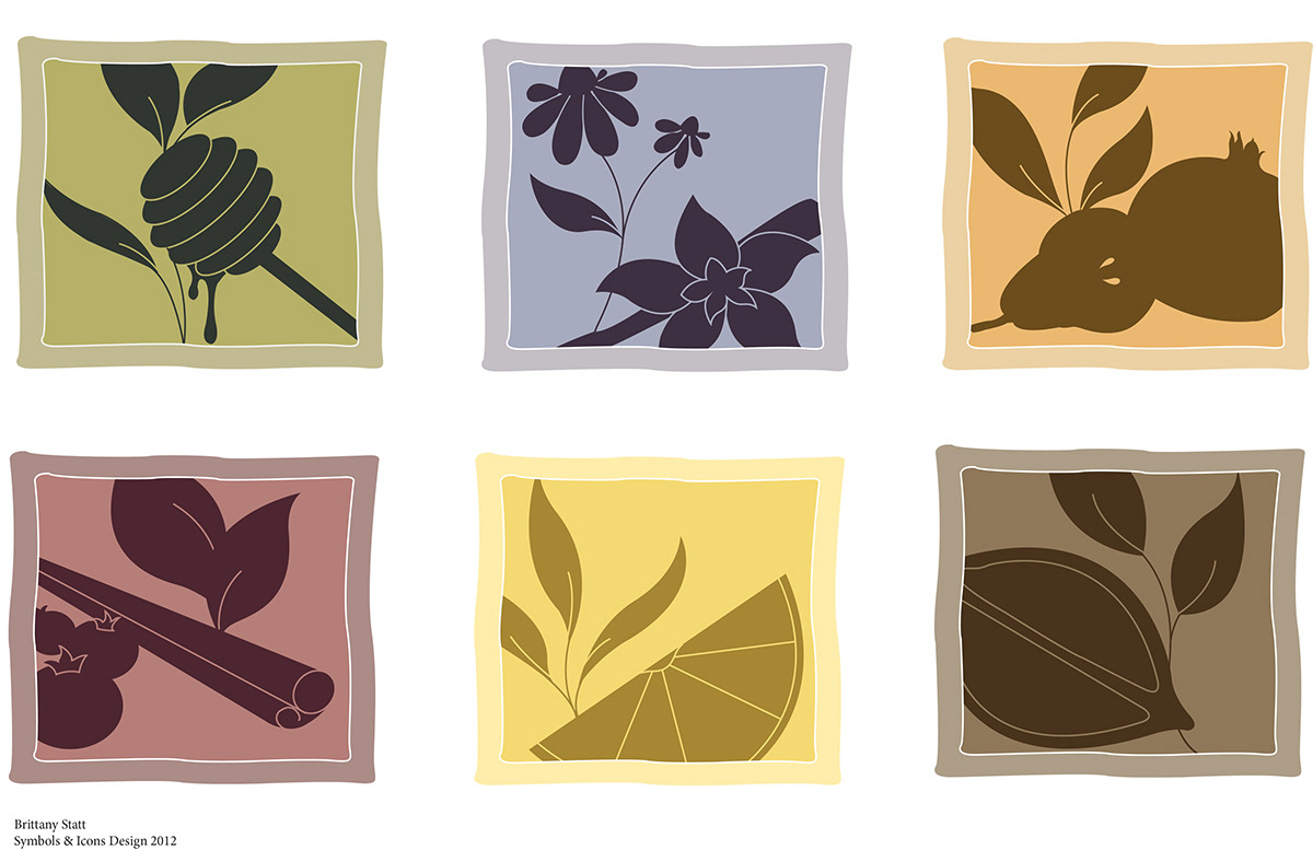 package tea labels pictograms Icon organic earthy willow Coffee shop brand tin flavors