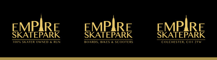 logo emblem  Signage dark  skate gold sunburst