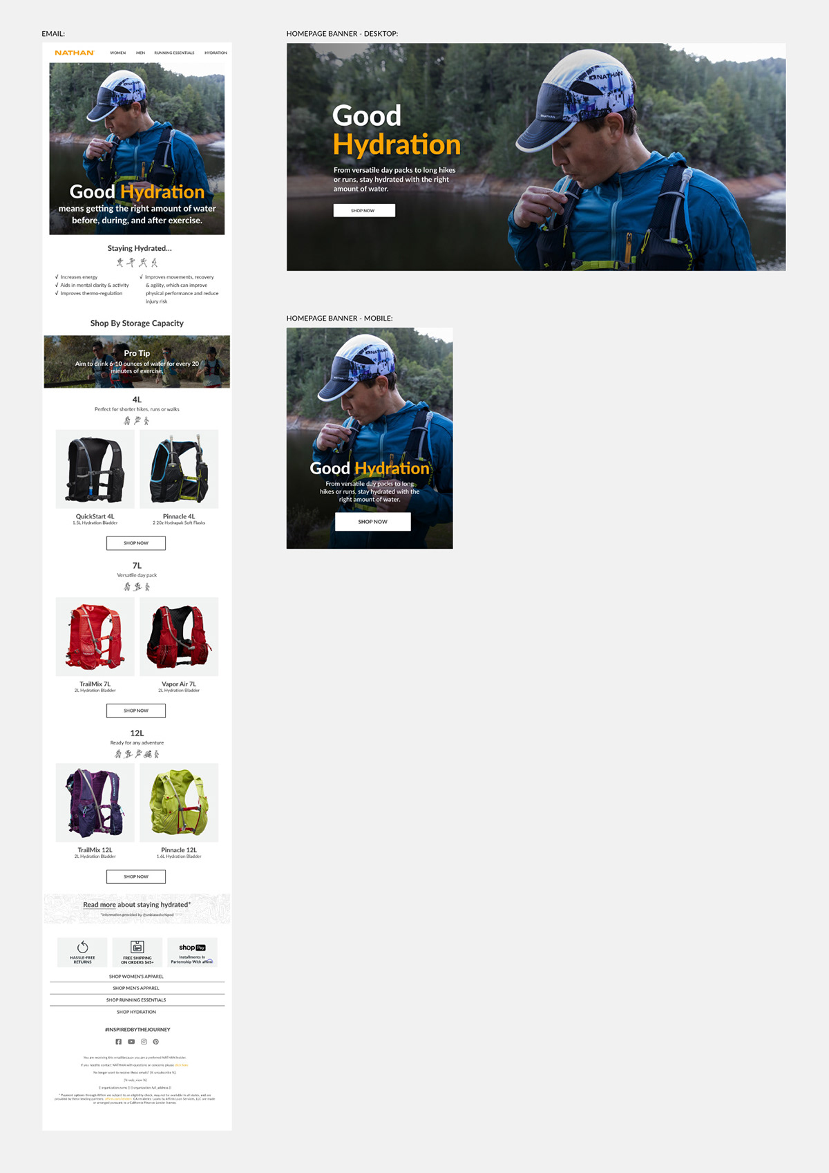 sports running apparel Fashion  Hydration marketing   Web Design  water print design  run
