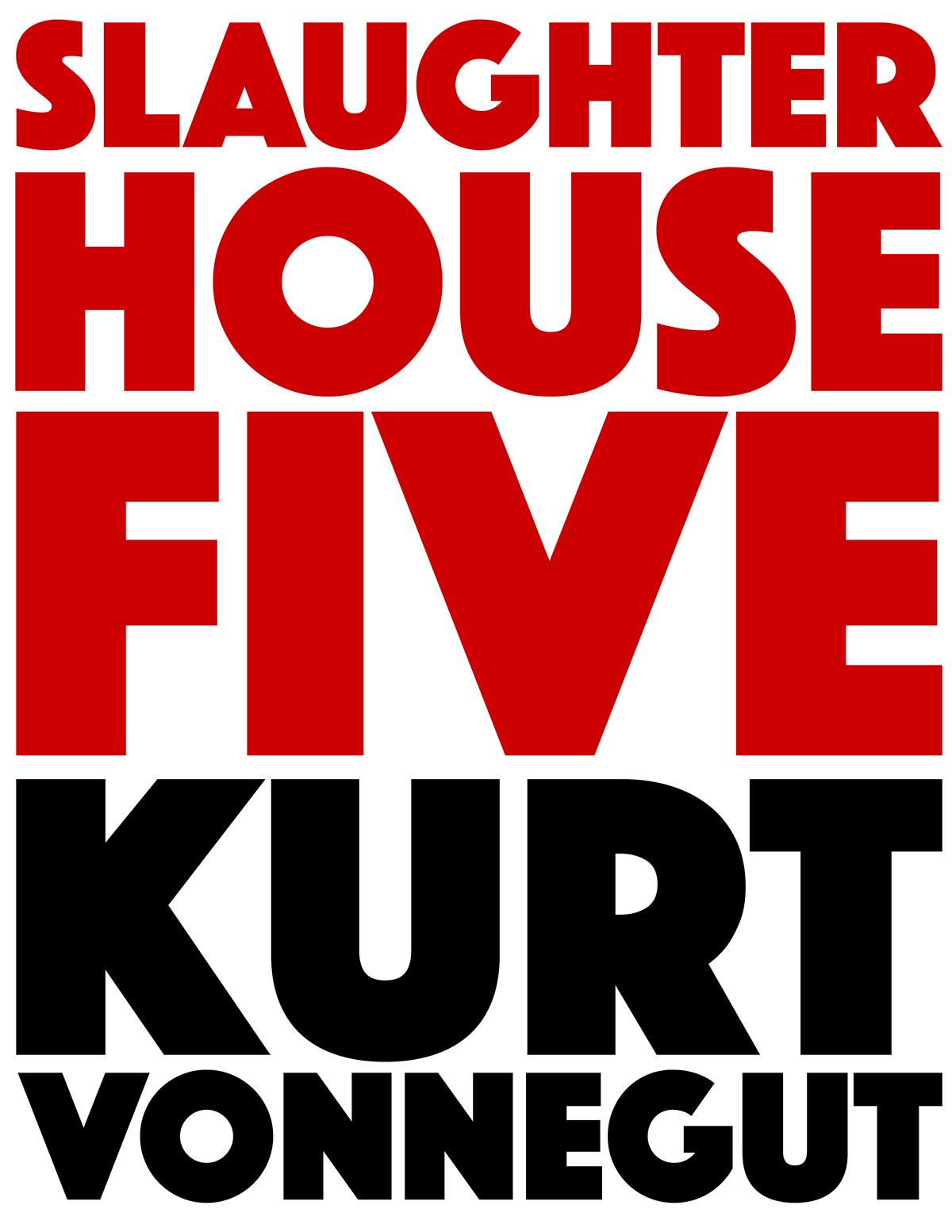 sluaghterhouse five Kurt Vonnegut book cover novel book design cover design book poster Poster Design
