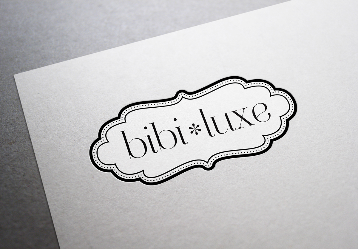 bibi*luxe business card logo postcard sticker design Stationery