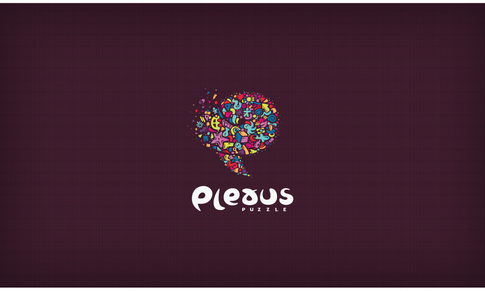 plexus logo Logotype colorful childish fancy plurality colors smallpieces pieces dust marks identity Website child Games puzzle puzzles flashgames variety happy