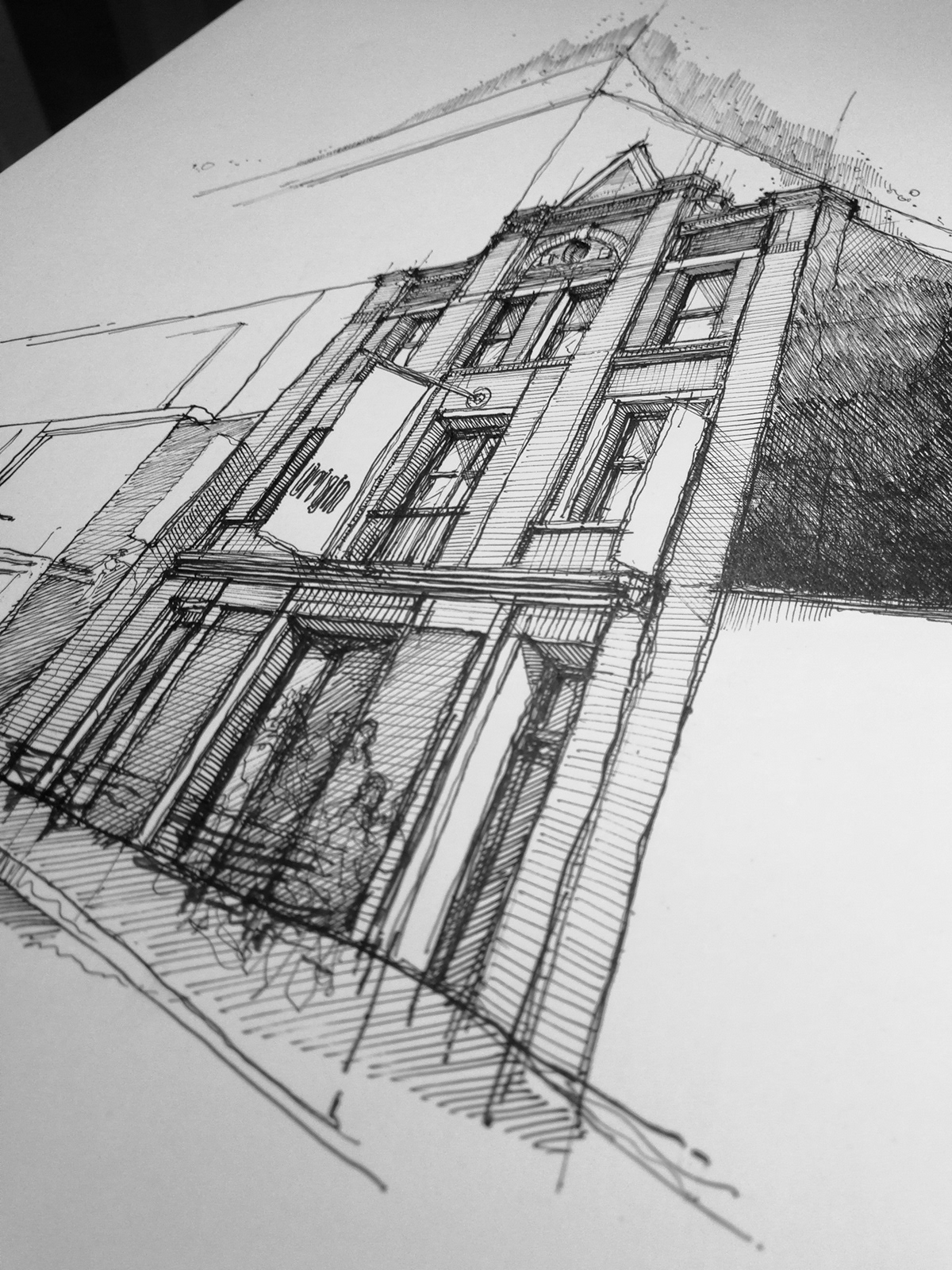 cape town architecture building ARCHITECTURE SKETCH Exhibition  FINEART sketch handdrawing penart