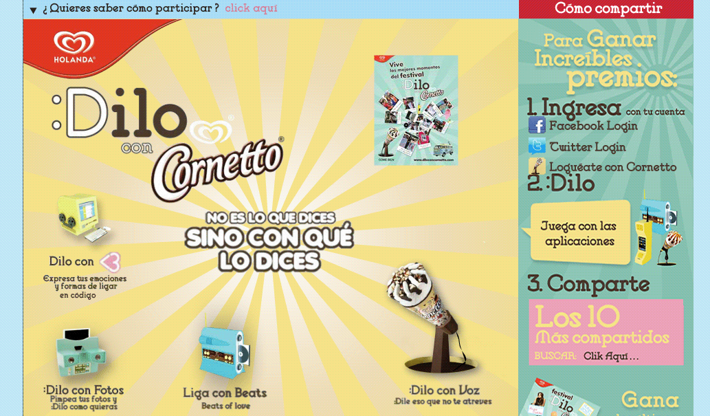 cornetto app interactive Multimedia 