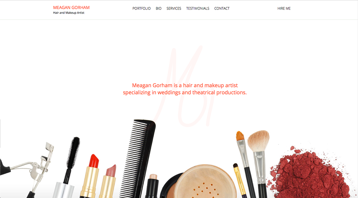 Responsive personal site hairdresser