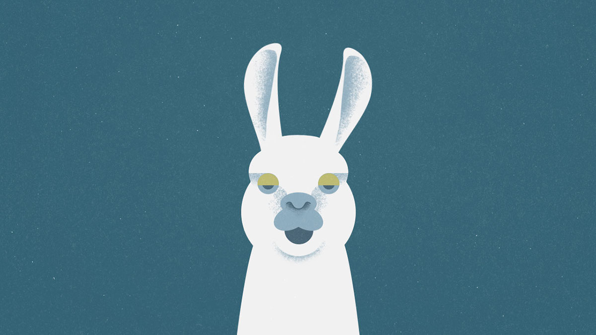 animated culture llama illustrated texture color bumper