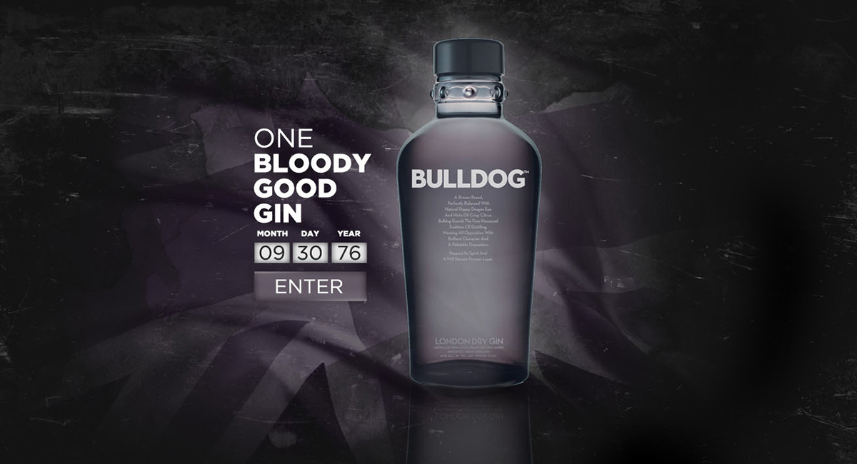 Adobe Portfolio gin BULLDOG GIN Rebrand alcohol