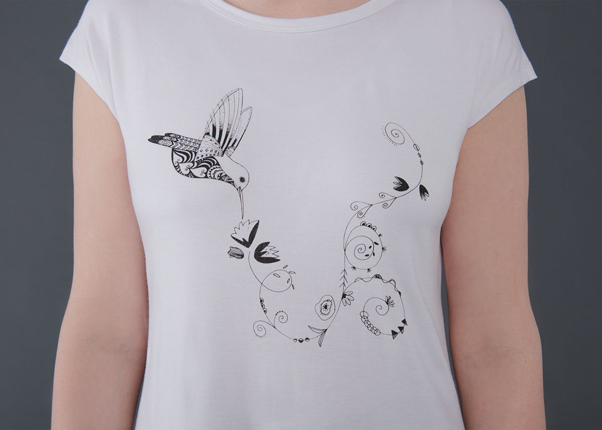 t-shirt tshirt apparel Clothing tank top camisole CHANDAIL bird oiseau colibri Nature animal animaux