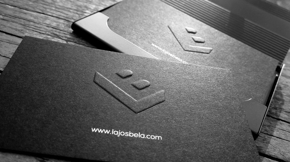 logo business card bracelet shirt portfolio self branding black business card