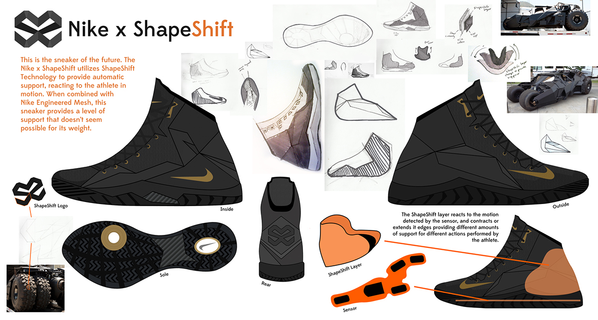 Nike shapeshift sneaker shoe sneaker-design basketball